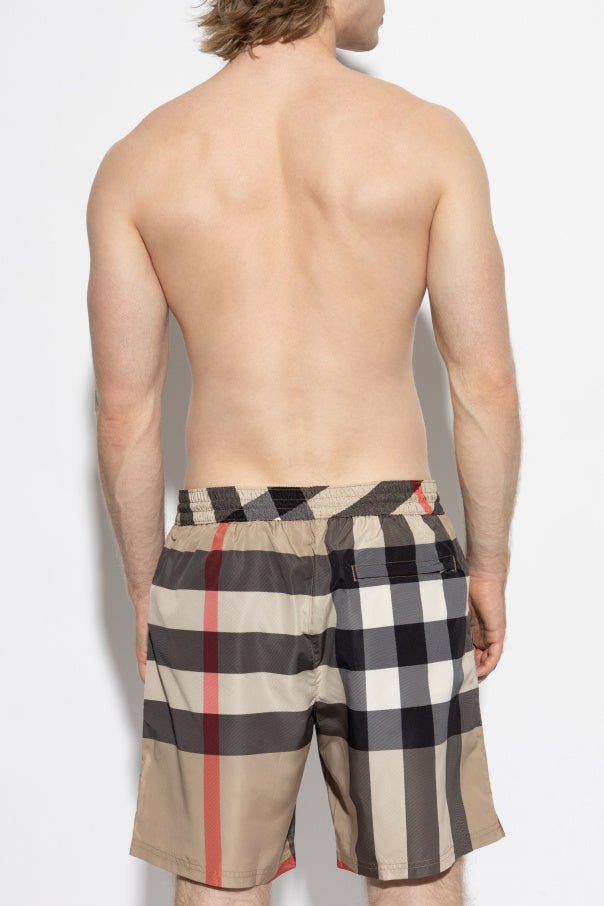 Burberry
Burberry beige Plaid-pattern swim shorts