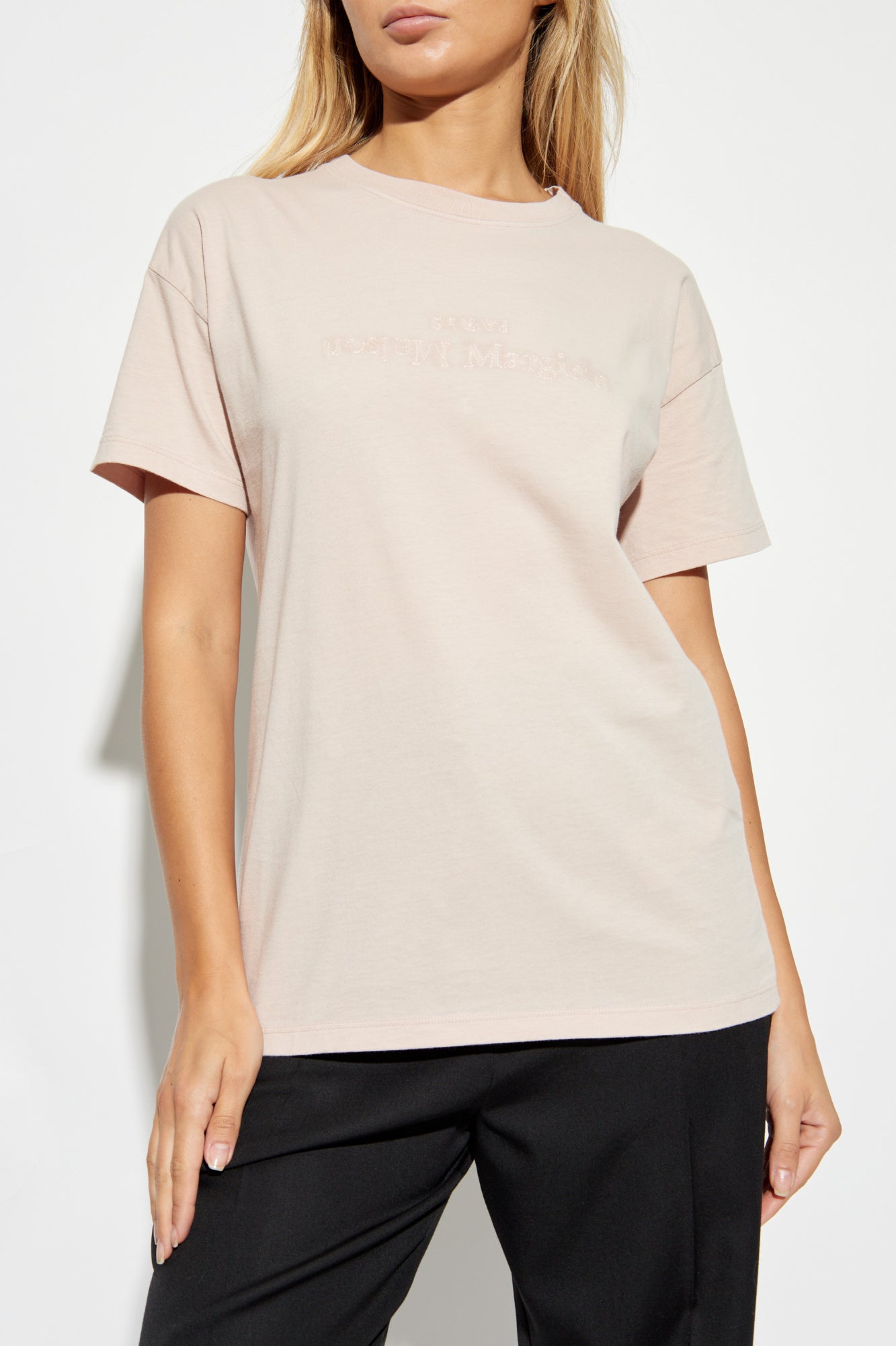 Maison Margiela PINK T-shirt with logo S51GC0533 S20079-218
