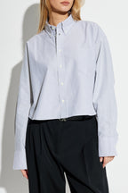 Ami Alexandre Mattiussi light blue Shirt with stripe pattern USH123 CO0087 F-4503