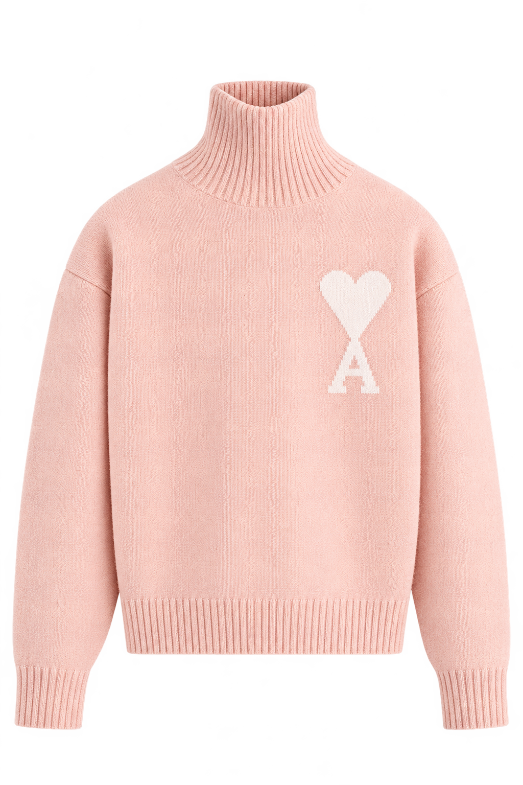Ami Paris Светр з логотипом Ami De Coeur рожевий