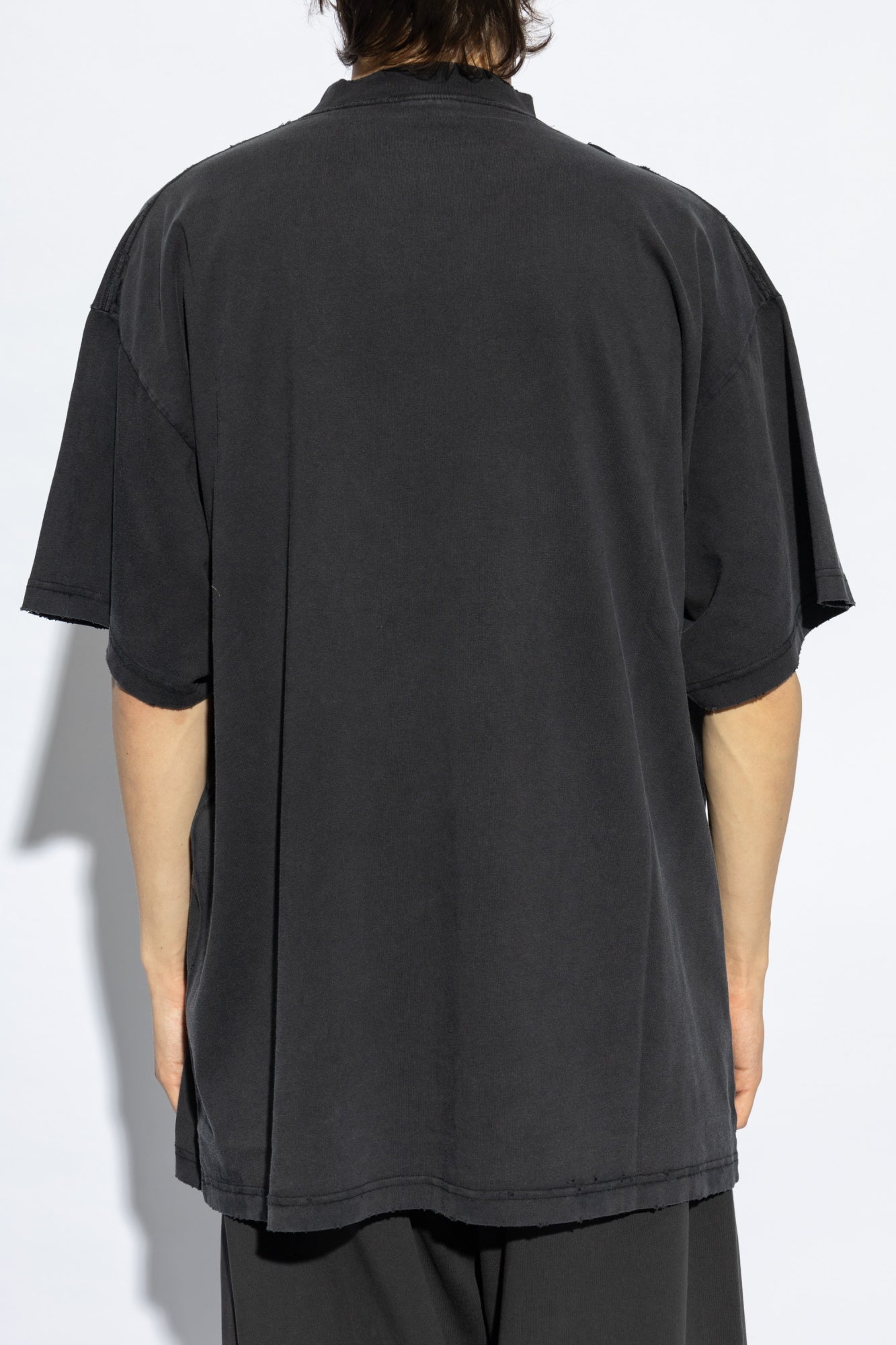 Balenciaga GREY T-shirt with logo 787349 TRVS8-1013