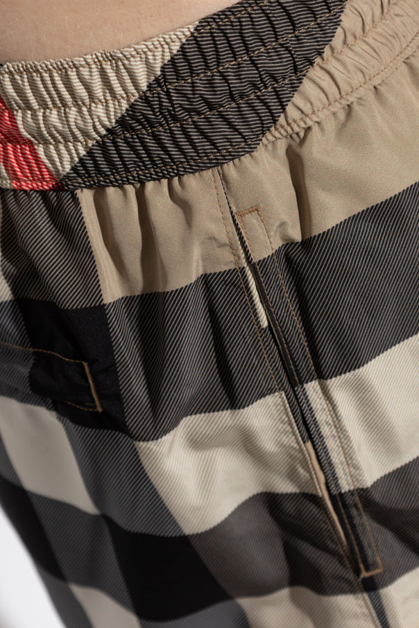 Burberry
Burberry beige Plaid-pattern swim shorts