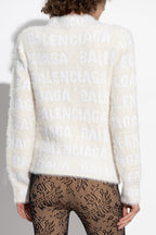 Balenciaga cream Monogram Sweater 769027 T6230-9002