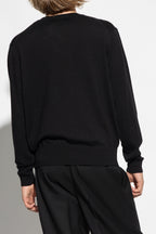 Ami Alexandre Mattiussi BLACK Wool sweater with logo BFHKS111 KN0025-001