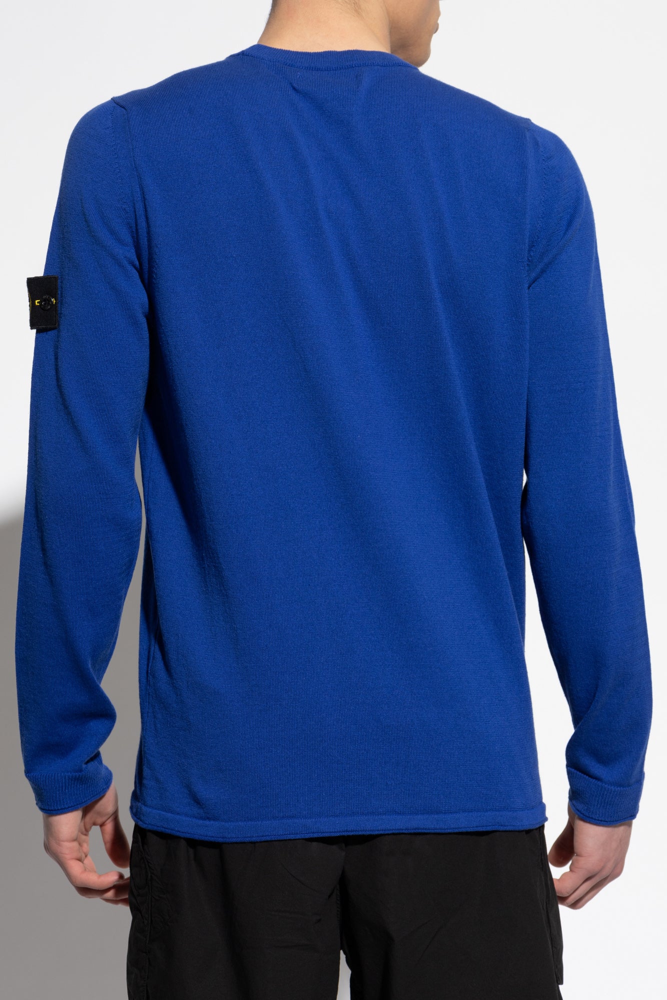 Stone Island BLUE Sweater with logo patch K1S155100062 S00B9-V0022