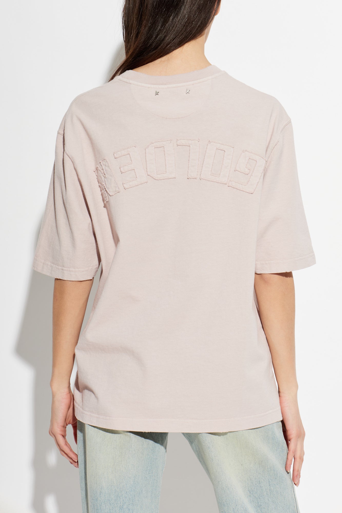 Golden Goose PINK T-shirt with logo