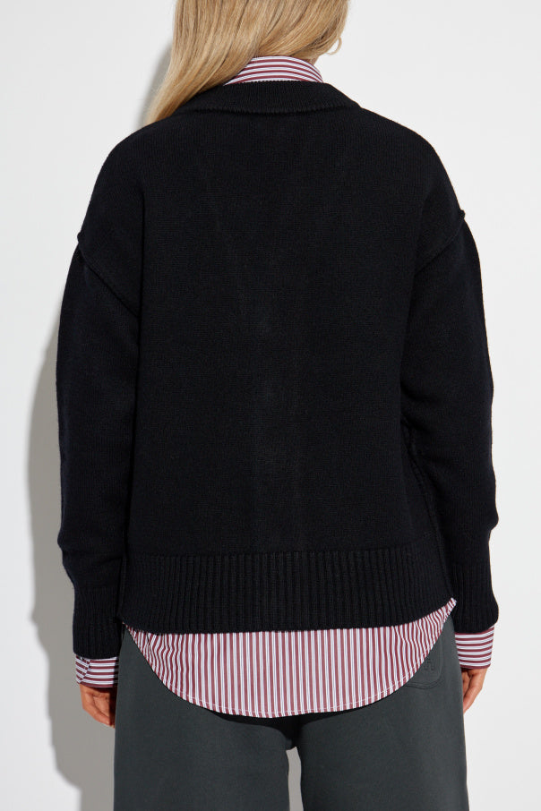Ami Alexandre Mattiussi Wool cardigan with logo