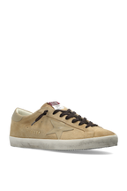 Golden Goose Beige ‘Super-Star Classic With List’ Sports Shoes