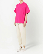 Ami Paris Футболка з монограмою Ami de Coeur UTS012726 fuchsia pink