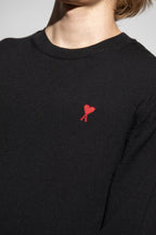 Ami Alexandre Mattiussi BLACK Wool sweater with logo BFHKS111 KN0025-001