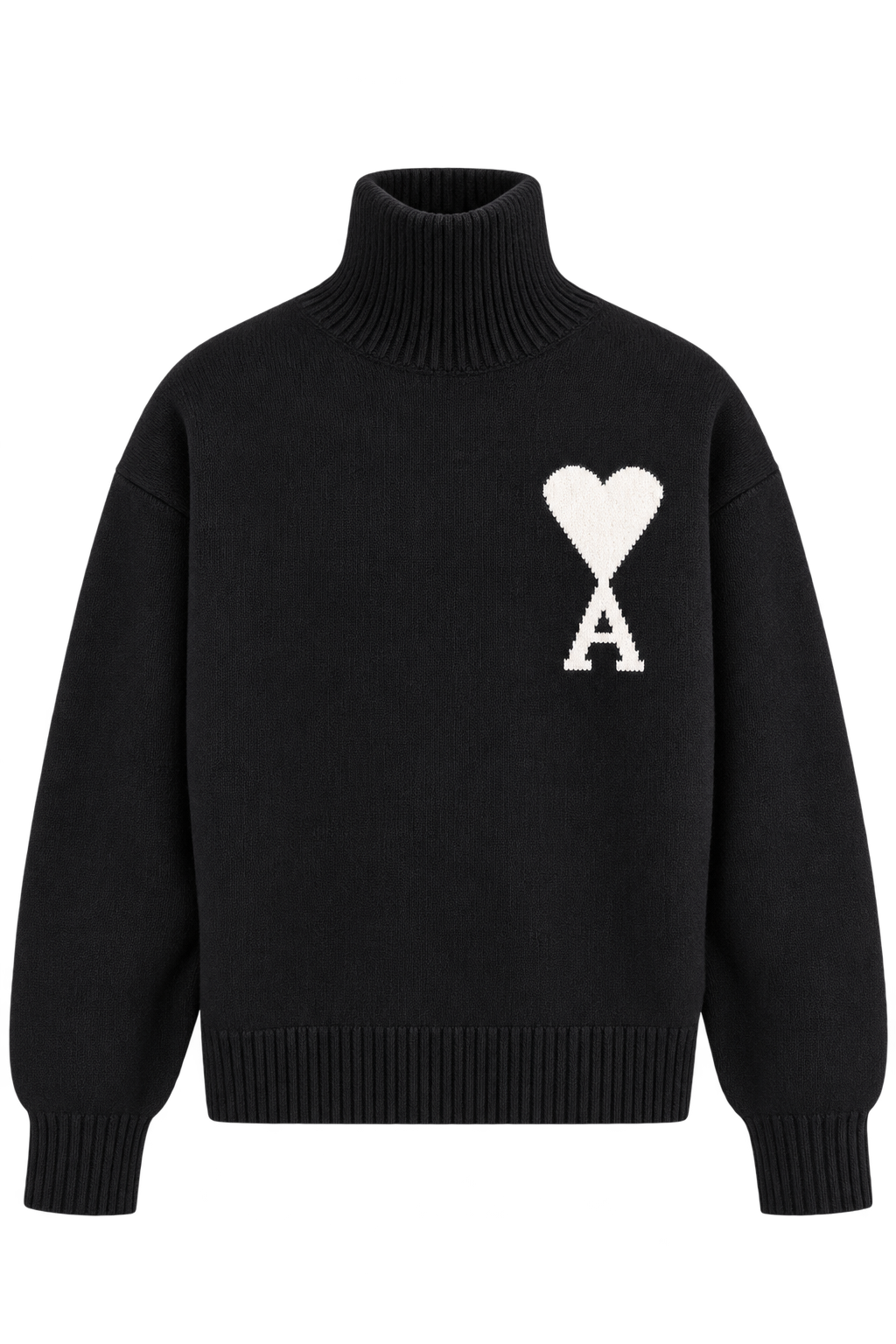 Ami Paris Светр з логотипом Ami De Coeur чорний