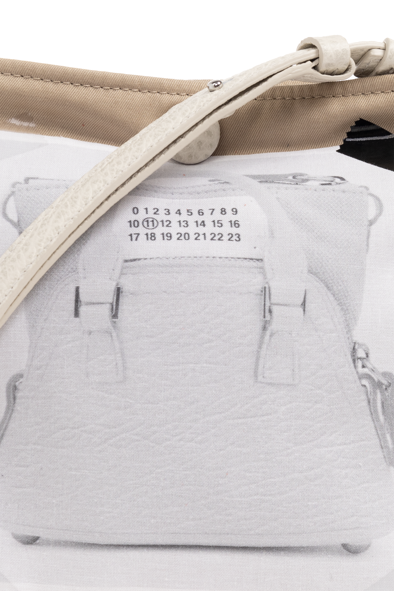 Maison Margiela beige Shoulder bag with logo SB1WC0009 P6436-HA192