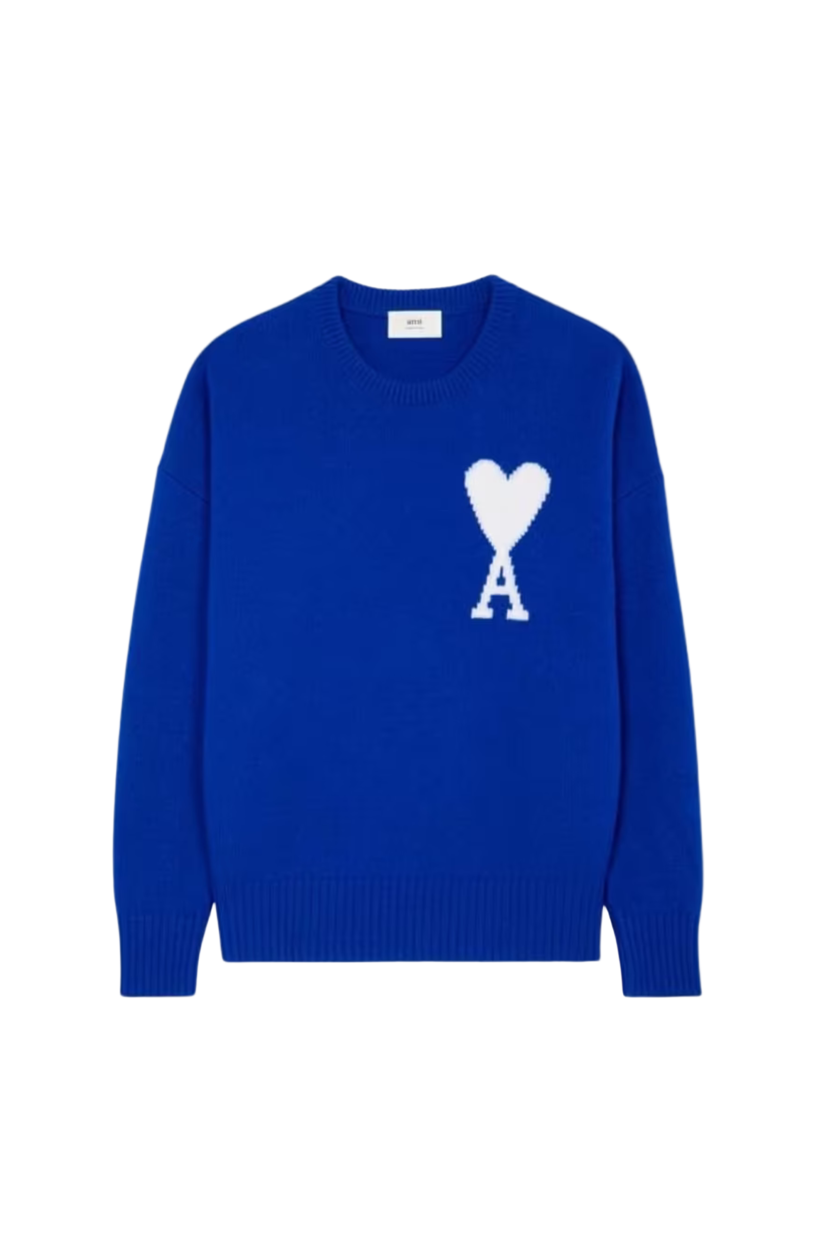 Ami Paris светр з монограмою Ami de Coeur синій