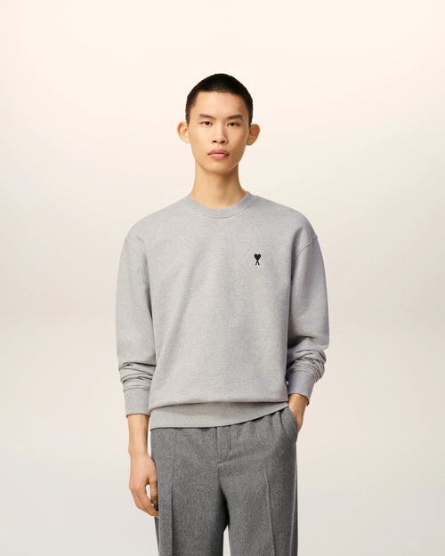 Ami Paris Gray Sweatshirt with logo 05963750