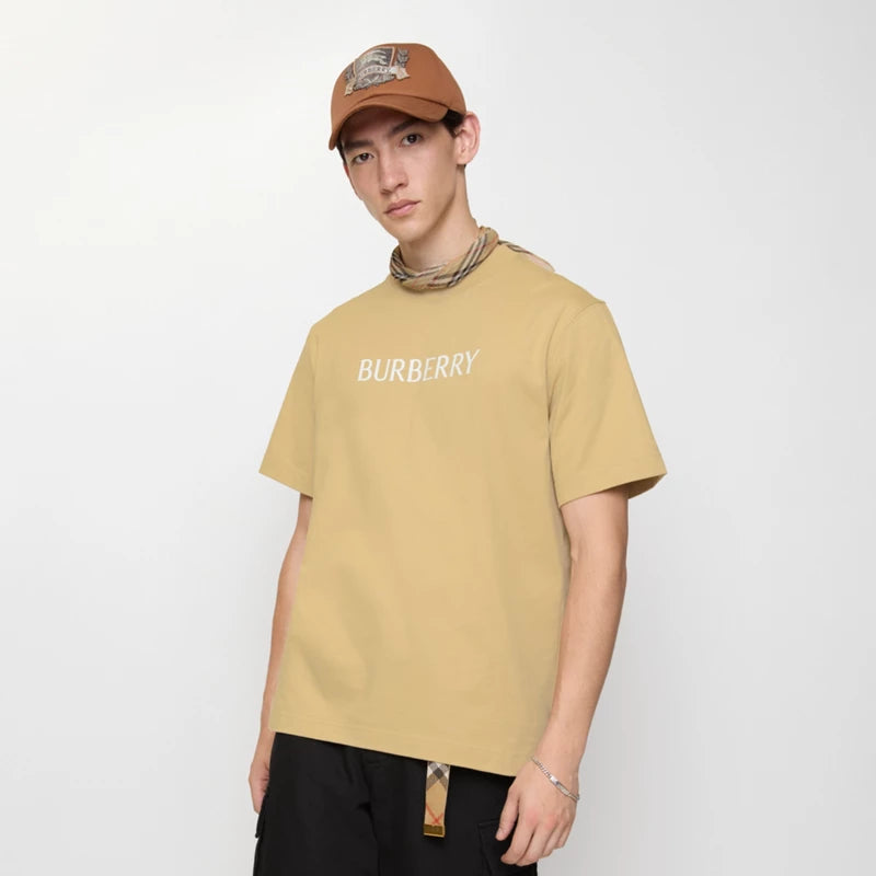 Burberry Short Sleeve T-shirt Logo Beige | Auction