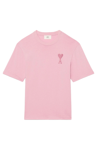 Ami Paris Ami De Coeur Tonal Boxy Fit T-Shirt Pale Pink