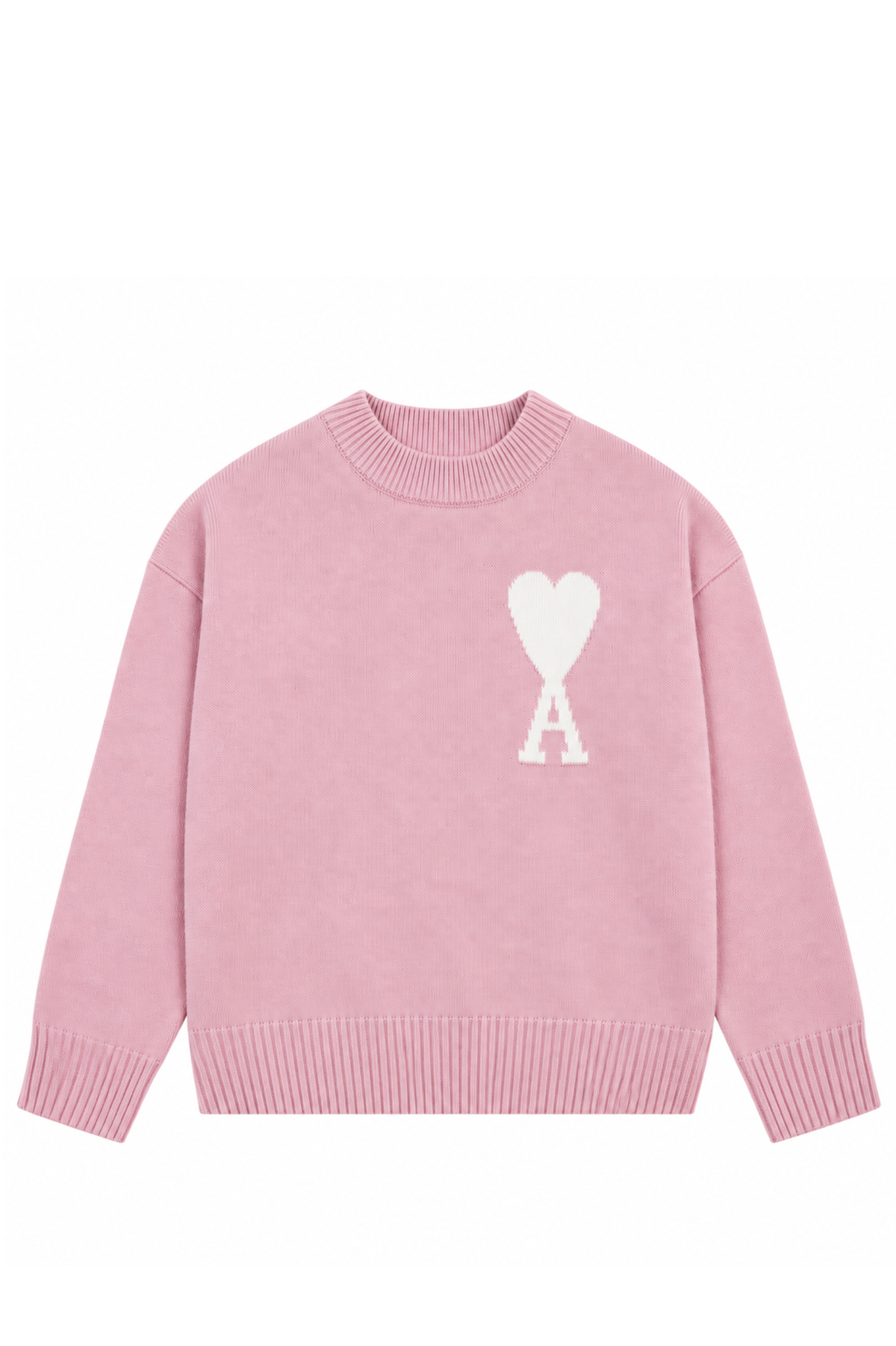 Ami Paris Светр з логотипом Ami De Coeur рожевий