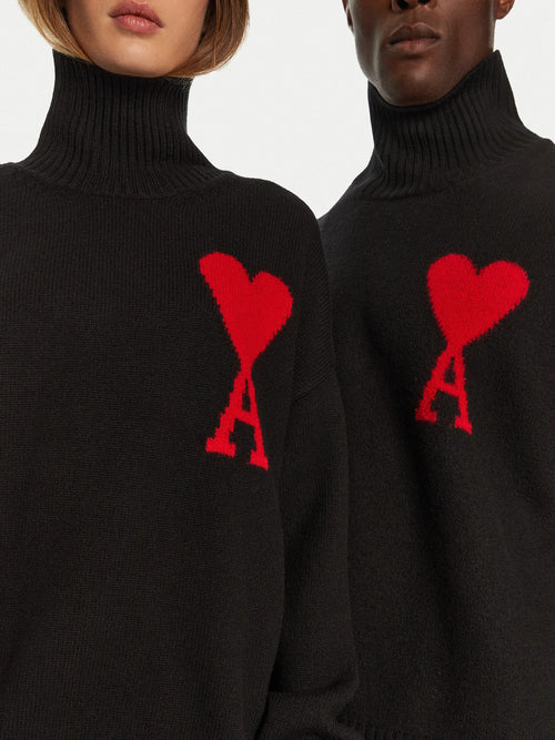 AMI Светр Ami De Coeur чорний H20HK009.018-BLACK