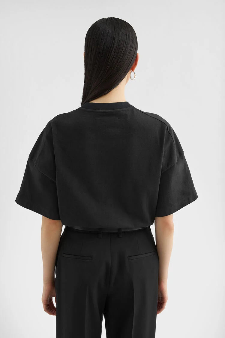 Jil Sander Short Sleeve T-shirt Logo Black