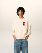 Ami de Coeur Beige Cotton Patch Sweatshirt