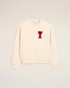 Ami de Coeur Beige Cotton Patch Sweatshirt