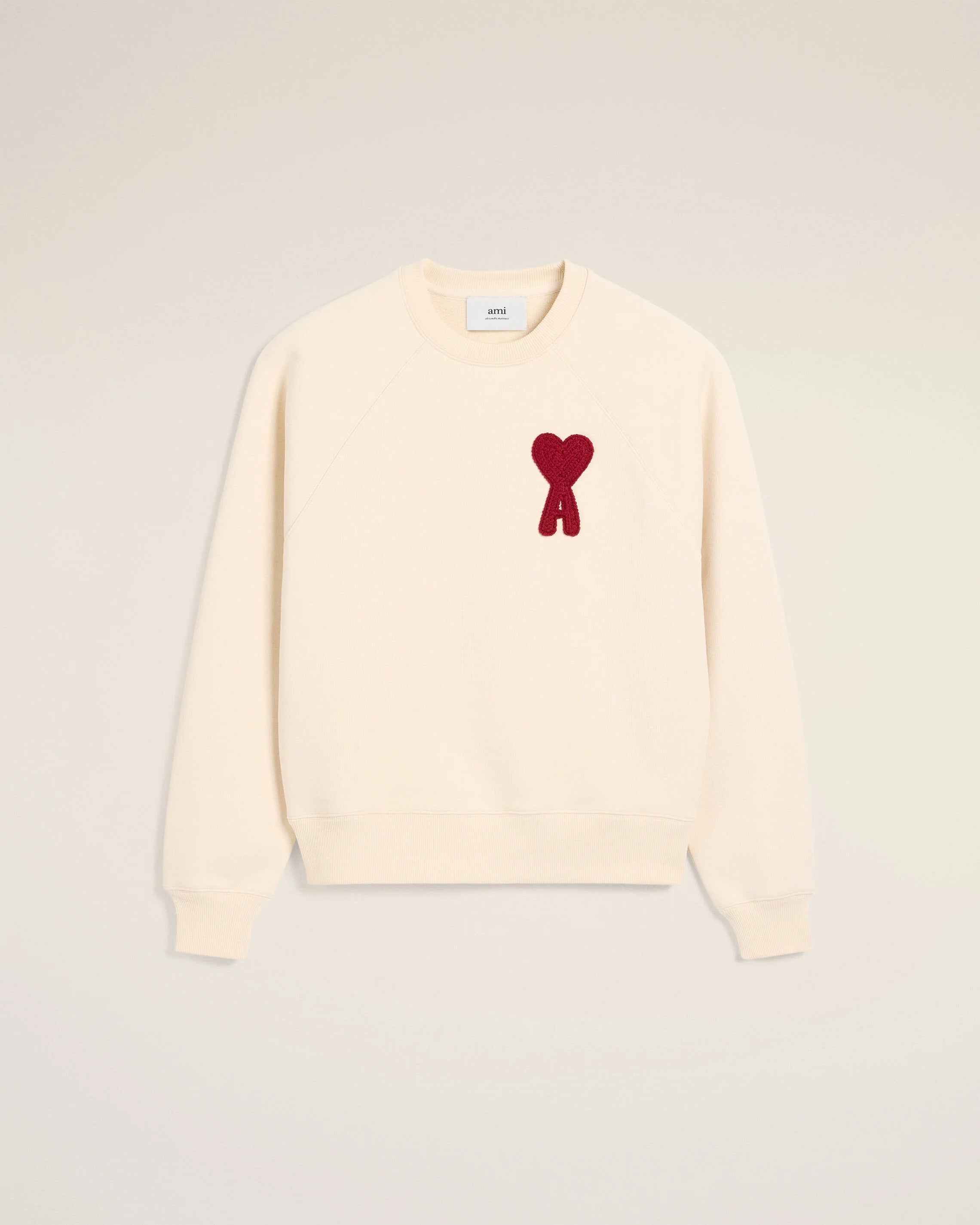 Ami de Coeur Beige Cotton Patch Sweatshirt