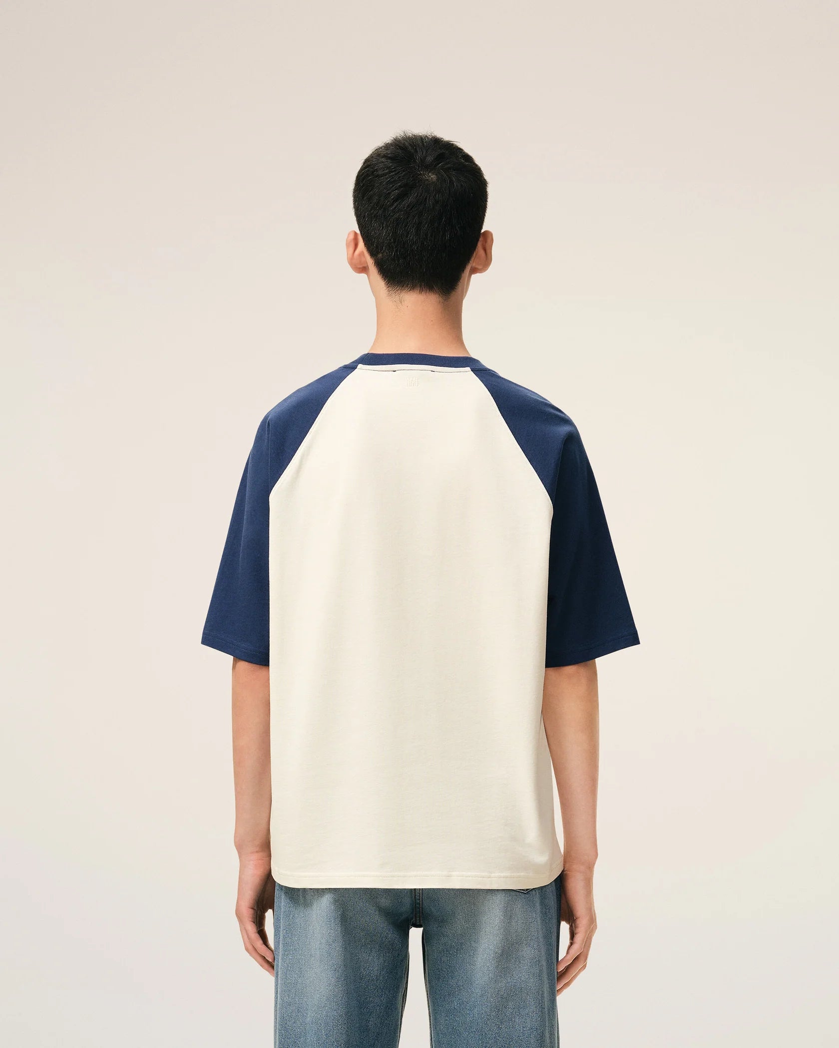 Ami de Coeur two tone thick cotton jersey short sleeves t-shirt UTS379.726.A027