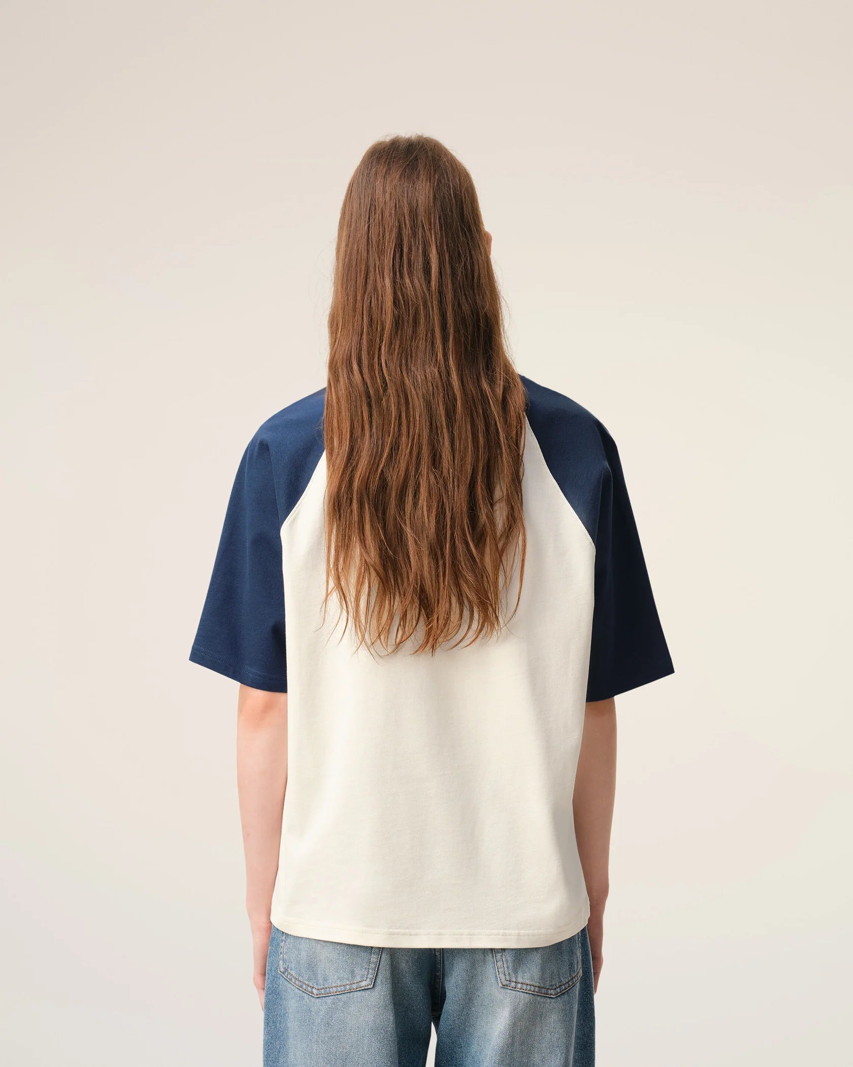 Ami de Coeur two tone thick cotton jersey short sleeves t-shirt UTS379.726.A027