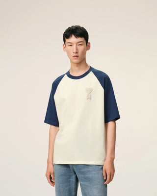 Ami de Coeur two tone thick cotton jersey short sleeves t-shirt UTS379.726.A027