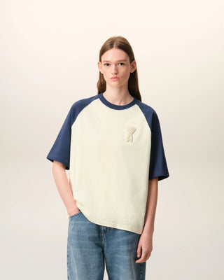 Ami de Coeur two tone thick cotton jersey short sleeves t-shirt UTS379.726.A027