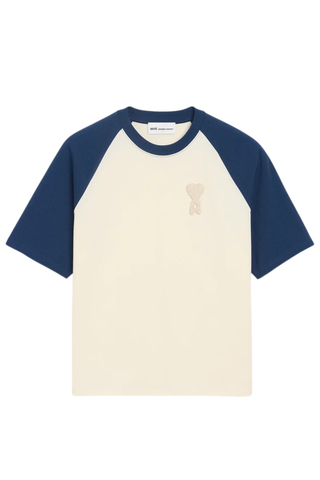 Ami de Coeur two tone thick cotton jersey short sleeves t-shirt UTS379.726.A027