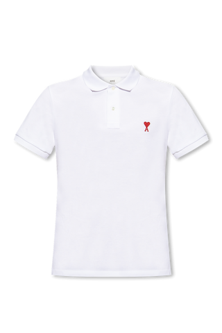 Ami Alexandre Mattiussi WHITE Polo shirt with logo 1