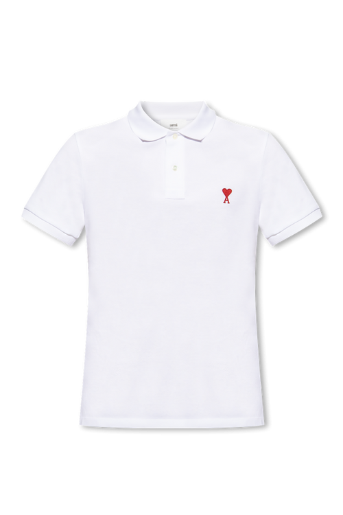 Ami Alexandre Mattiussi WHITE Polo shirt with logo 1