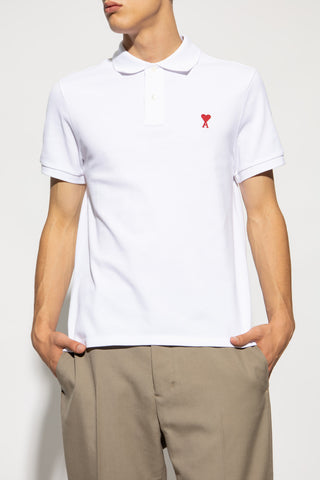 Ami Alexandre Mattiussi WHITE Polo shirt with logo 3