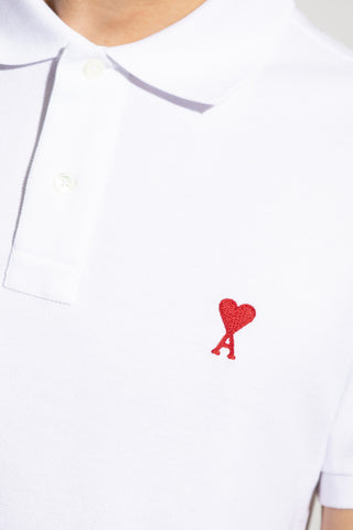 Ami Alexandre Mattiussi WHITE Polo shirt with logo 5