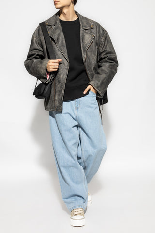Ami Alexandre Mattiussi BLACK Sweatshirt with logo 2