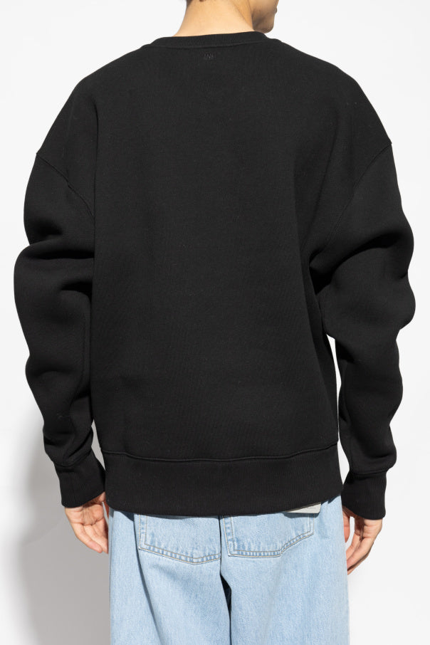 Ami Alexandre Mattiussi BLACK Sweatshirt with logo 4