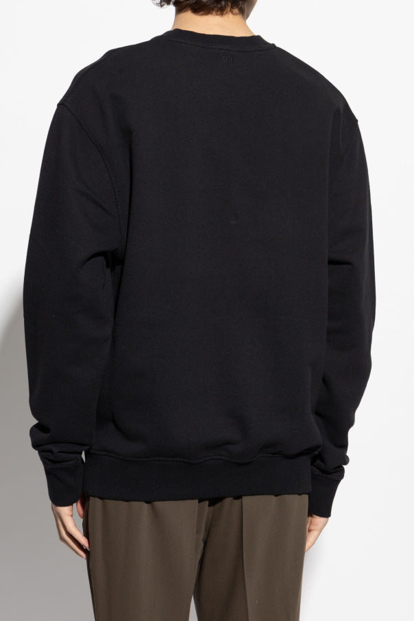 Ami Alexandre Mattiussi BLACK Sweatshirt with logo 4