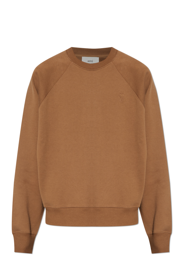 Ami Alexandre Mattiussi BROWN Sweatshirt with logo 1
