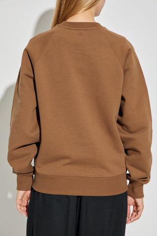 Ami Alexandre Mattiussi BROWN Sweatshirt with logo 4