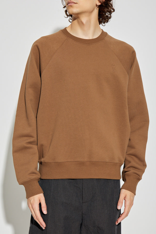 Ami Alexandre Mattiussi BROWN Sweatshirt with logo 5