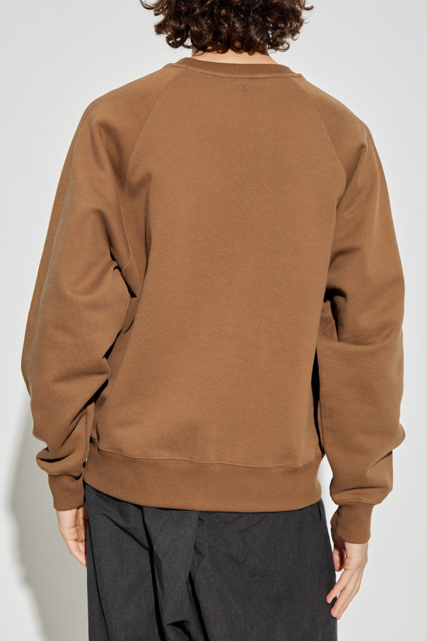 Ami Alexandre Mattiussi BROWN Sweatshirt with logo 6