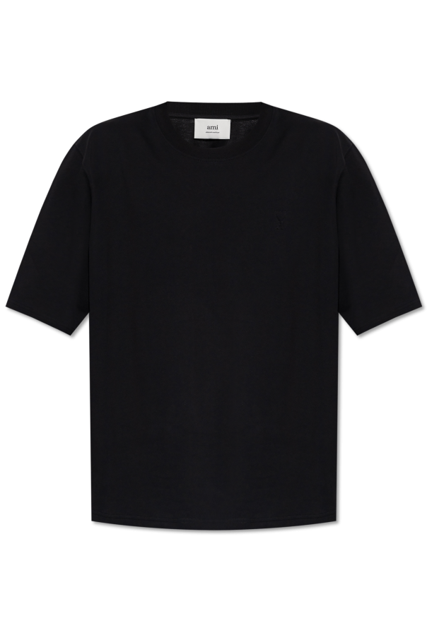 Ami Alexandre Mattiussi BLACK T-shirt with logo 1