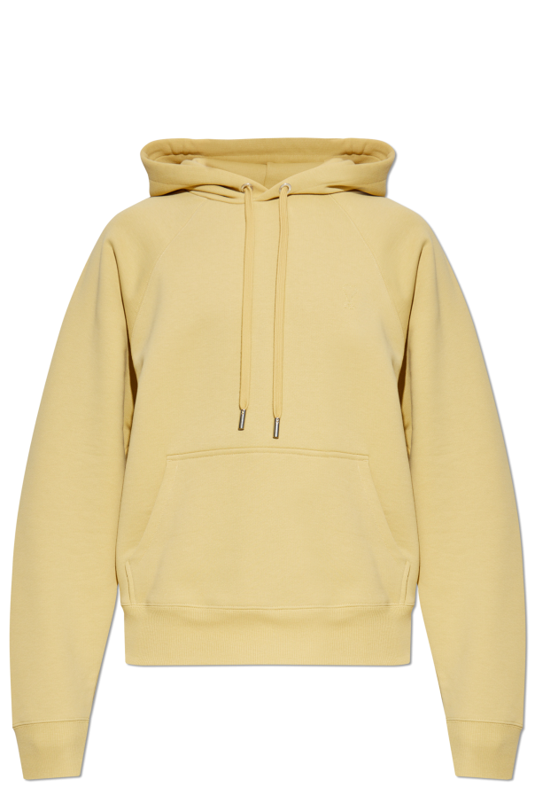 Ami Alexandre Mattiussi YELLOW Sweatshirt with logo 1