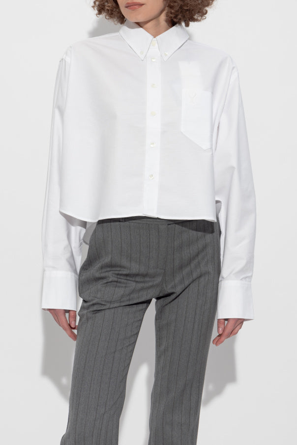 Ami Alexandre Mattiussi WHITE Shirt with logo 3