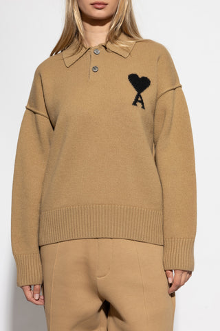 Ami Alexandre Mattiussi BROWN Wool polo 3
