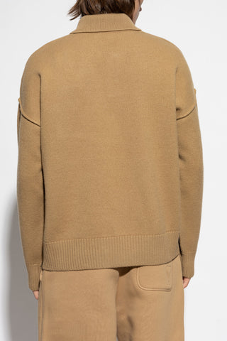 Ami Alexandre Mattiussi BROWN Wool polo 6