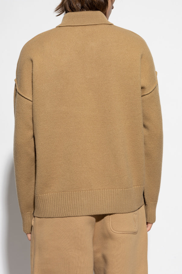Ami Alexandre Mattiussi BROWN Wool polo 6