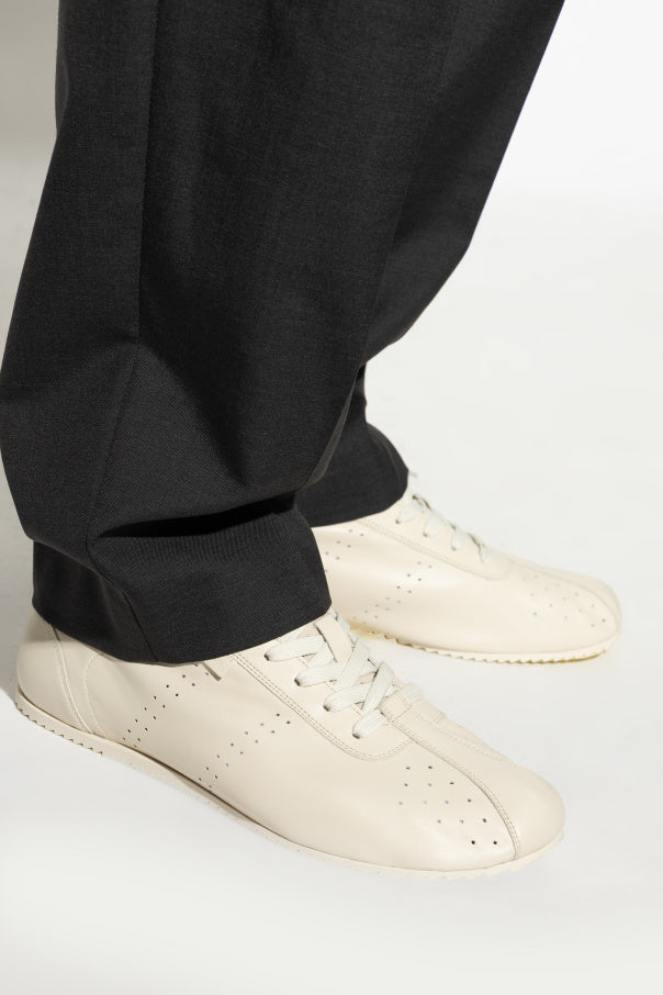 Ami Alexandre Mattiussi cream Leather sports shoes 2