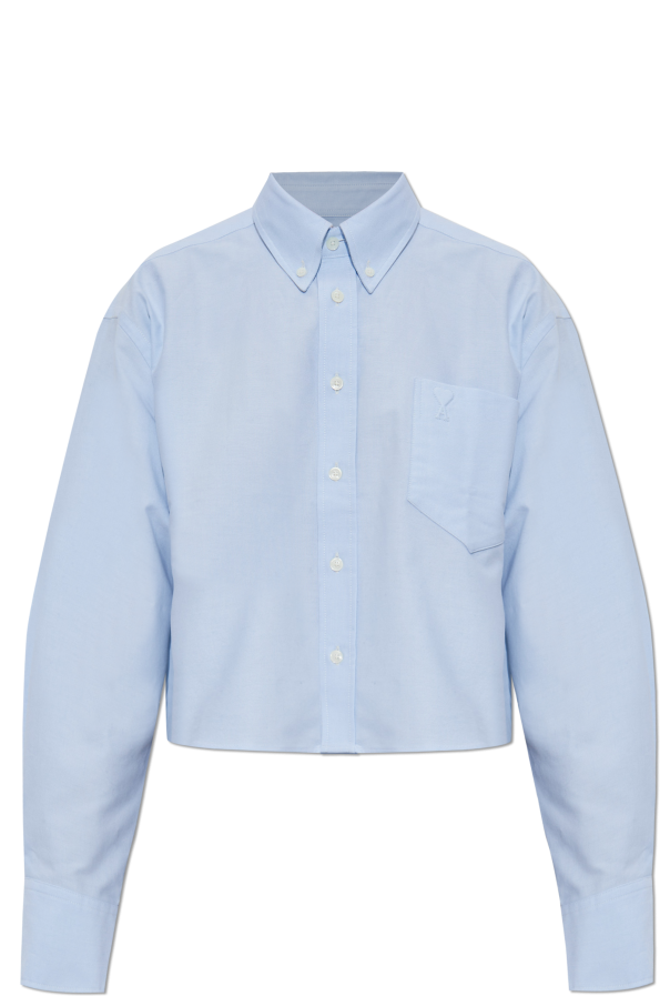 Ami Alexandre Mattiussi light blue Oversize shirt with pocket 1